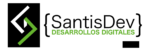 Logo blanco sitio web santisdev desarrollos digitales